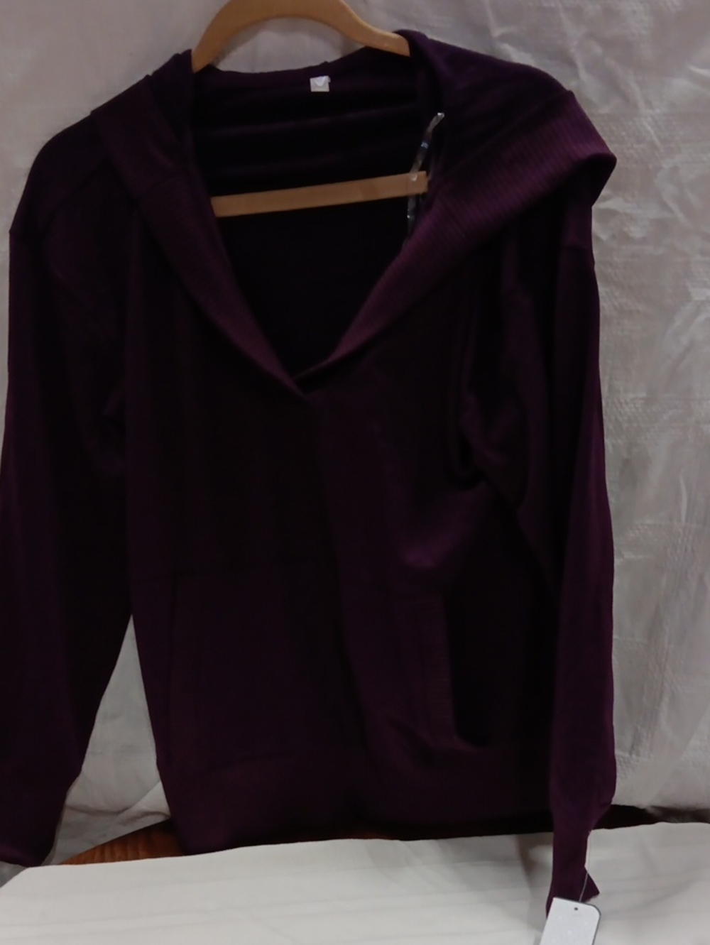 MTA Sport Plum Hooded Cowl Sweater